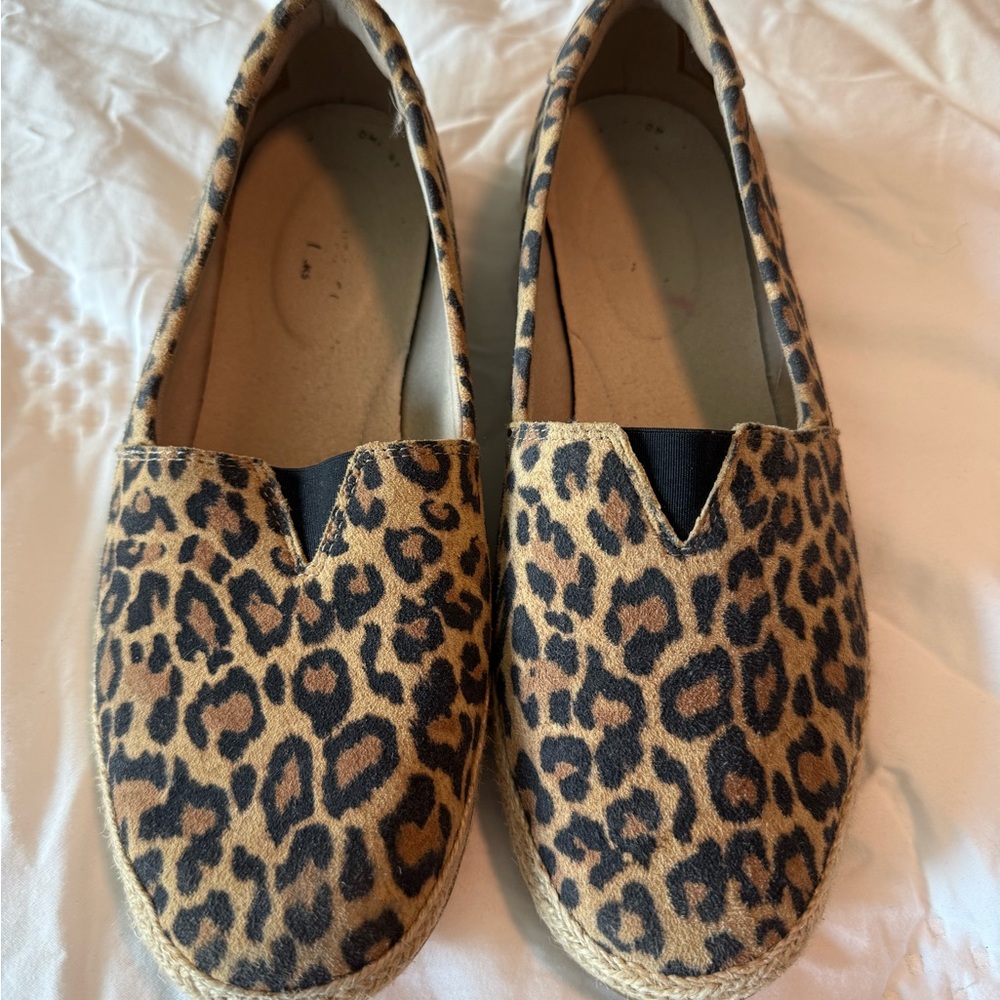 Clarks Leopard Patterned Slip-Ons